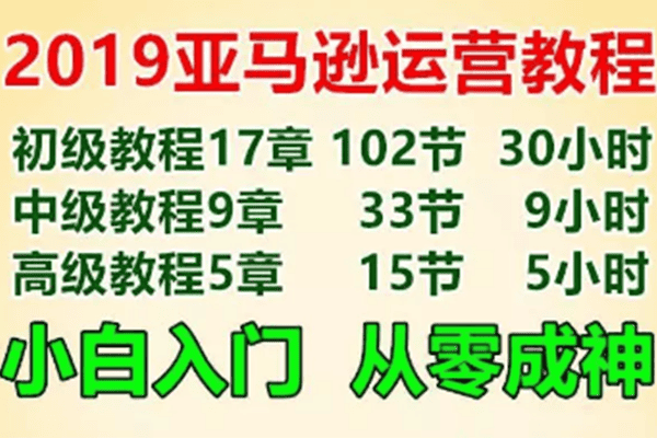 2019新版 亚马逊全球跨境电商运营课程 新手小白初中高级培训教材