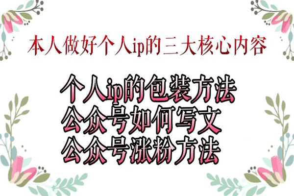 纵横领域·个人ip系列课程 附战劲个人IP系列课