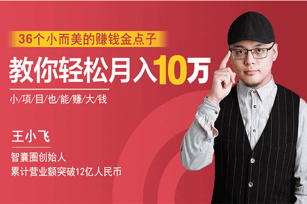 36个小而美的赚钱金点子，教你轻松月入10万【荔枝-王小飞】（完结）