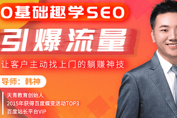 0基础趣学SEO，引爆流量，让客户主动找上门的躺赚神技【唯库-韩神】（原价99)