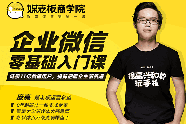 企业微信零基础入门课【媒老板商学院-庞亮】（原价39）