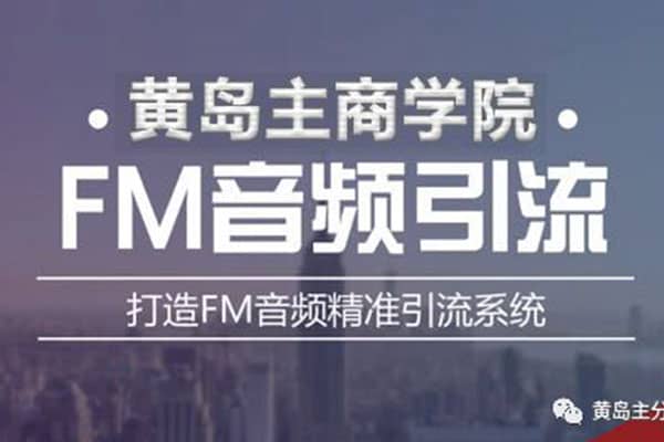 FM音频引流特训营1.0，黄岛主亲身操作每天30-50量，转化超级高~【黄岛主】（原价980）