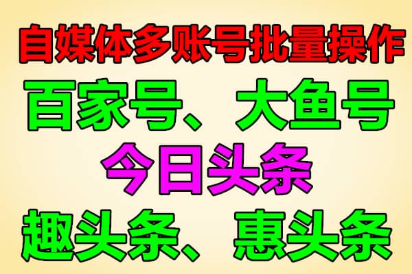 自媒体多账号批量操作玩法（原价888）