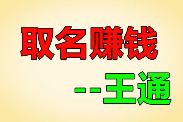 小领域：取名技能也能快速赚钱【王通】（原价888）