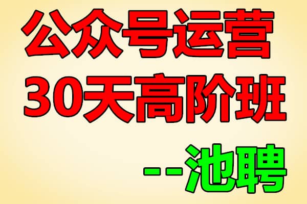 公众号运营·30天高阶班丨插座池骋亲自带班【池骋】（原价299）