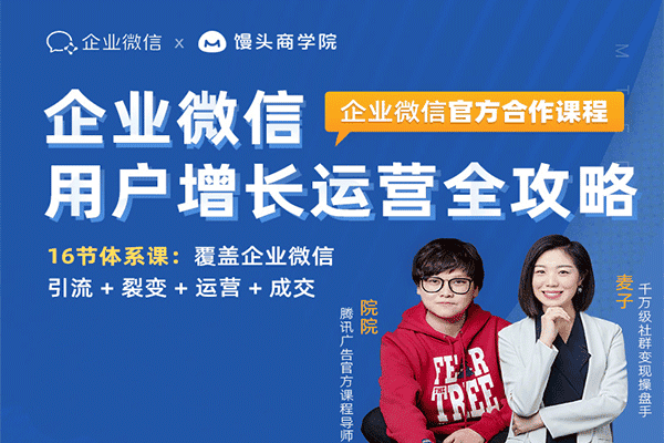 企业微信运营增长全攻略【麦子】（原价99）